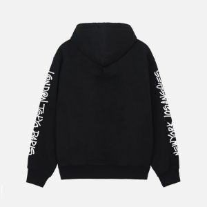 BIG CITIES ZIP HOODIE BLACK1