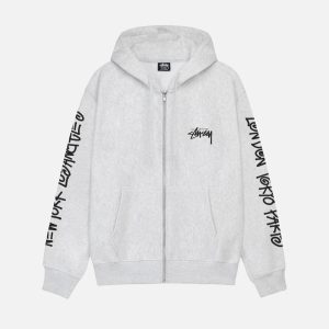 BIG CITIES ZIP HOODIE WHITE