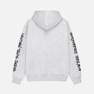 BIG CITIES ZIP HOODIE WHITE1