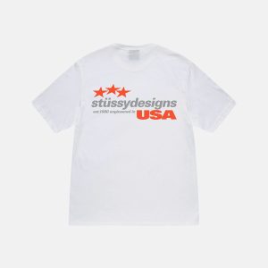 STUSSY DESIGNS USA TEE – White