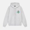 SKULL CREST ZIP HOODIE GREY