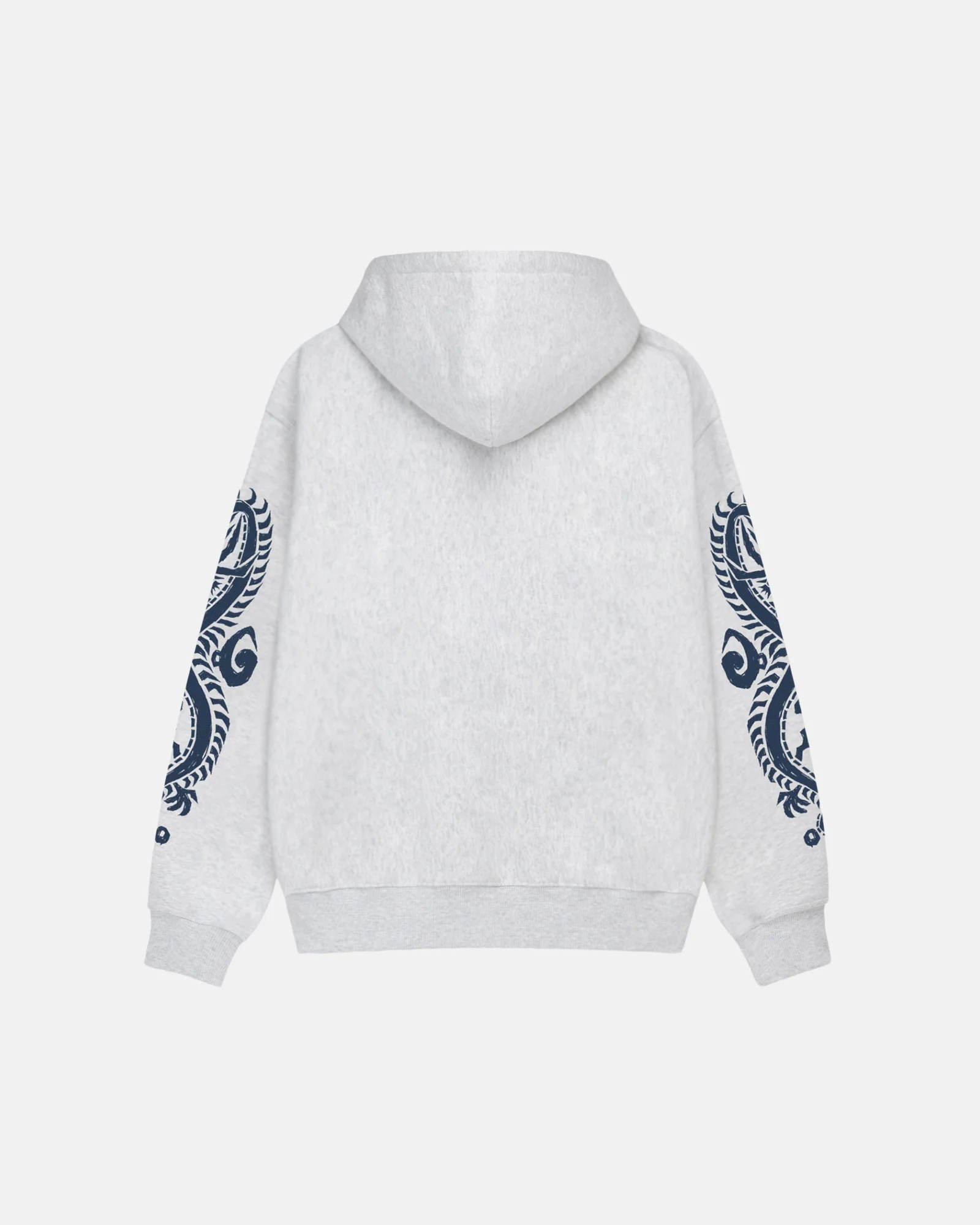 STUSSY DRAGONS ZIP HOODIE GREY