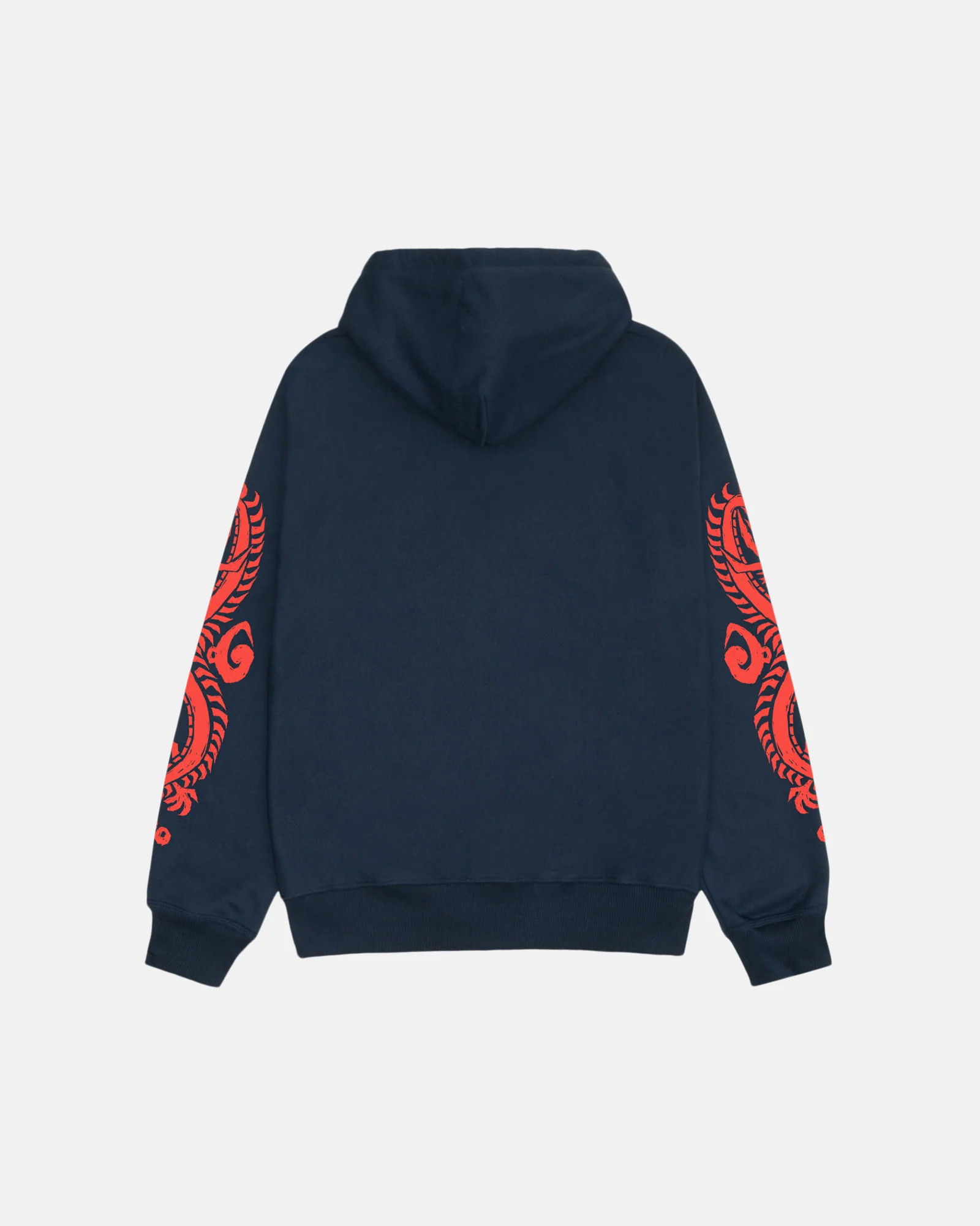 STUSSY DRAGONS ZIP HOODIE NAVY