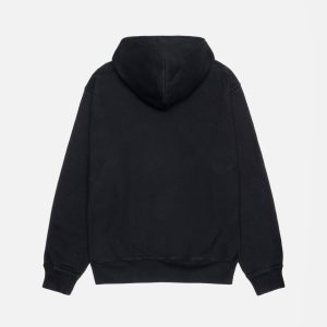 STÜSSY STAR HOODIE PIGMENT DYED BLACK1