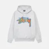 STUSSY THERMAL STOCK HOODIE GREY