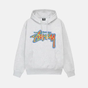 STUSSY THERMAL STOCK HOODIE GREY