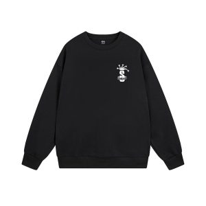Stussy Crown S Ring Crewneck – Black