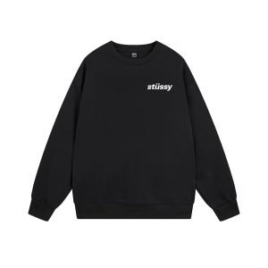 Stussy Popsicle Graphic Crewneck Sweatshirt – Black