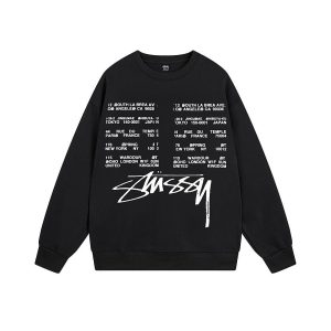 Stussy World Tour Crewneck Black
