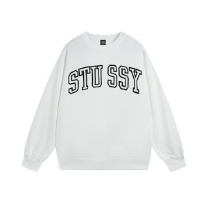 Stussy Collegiate Arch Crewneck – White