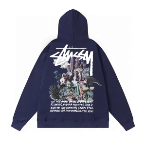 Stussy Desert Collage Hoodie Navy
