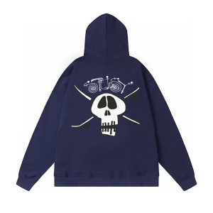 Stussy Surf Skate Skull Hoodie Navy