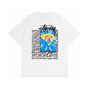 Stussy Camellias Dyed T-Shirt White