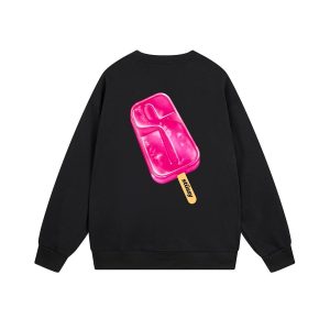 Stussy Popsicle Graphic Crewneck Sweatshirt – Black