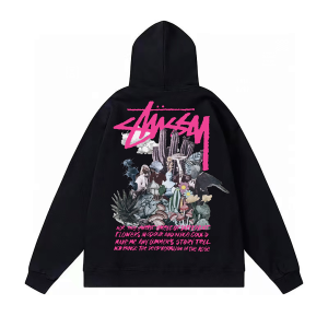 Stussy Desert Collage Hoodie Black