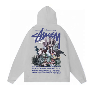 Stussy Desert Collage Hoodie Ash Heather