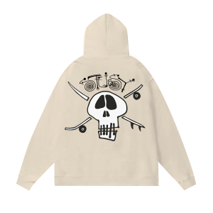 Stussy Surf Skate Skull Hoodie Natural