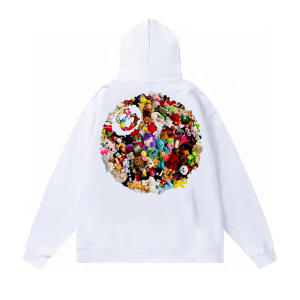 Stussy Plush 8 Ball Hoodie White