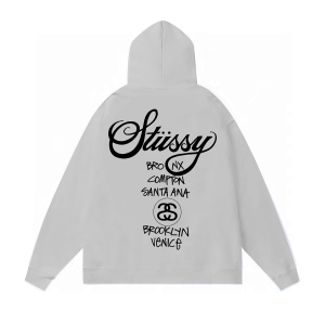 Stussy World Tour Hoodie Ash Heather