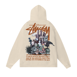 Stussy Desert Collage Hoodie Natural