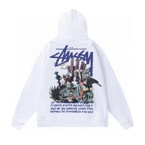 Stussy Desert Collage Hoodie White