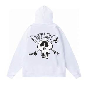Stussy Surf Skate Skull Hoodie White