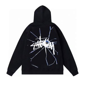 Stussy Shattered 8 Ball Hoodie Black
