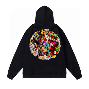 Stussy Plush 8 Ball Hoodie Black
