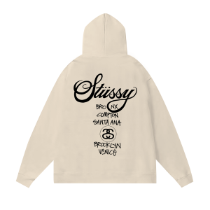 Stussy Cities Graphic Hoodie Natural