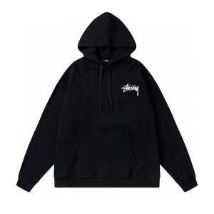 Stussy Plush 8 Ball Hoodie Black