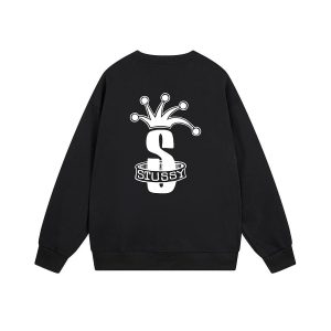 Stussy Crown S Ring Crewneck – Black