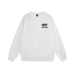 Stussy Surfwalk Crewneck White