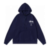 Stussy Cities Graphic Hoodie Navy Blue