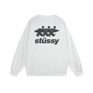 Stussy Surfwalk Crewneck White